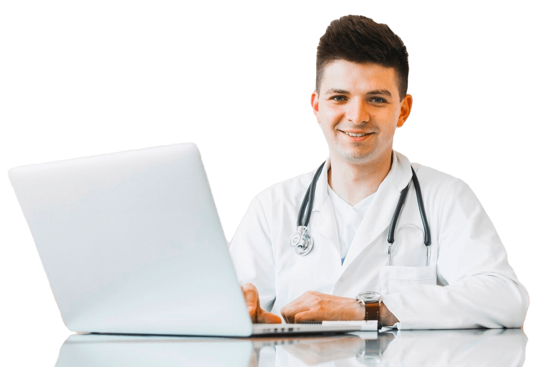 Doctor with laptop